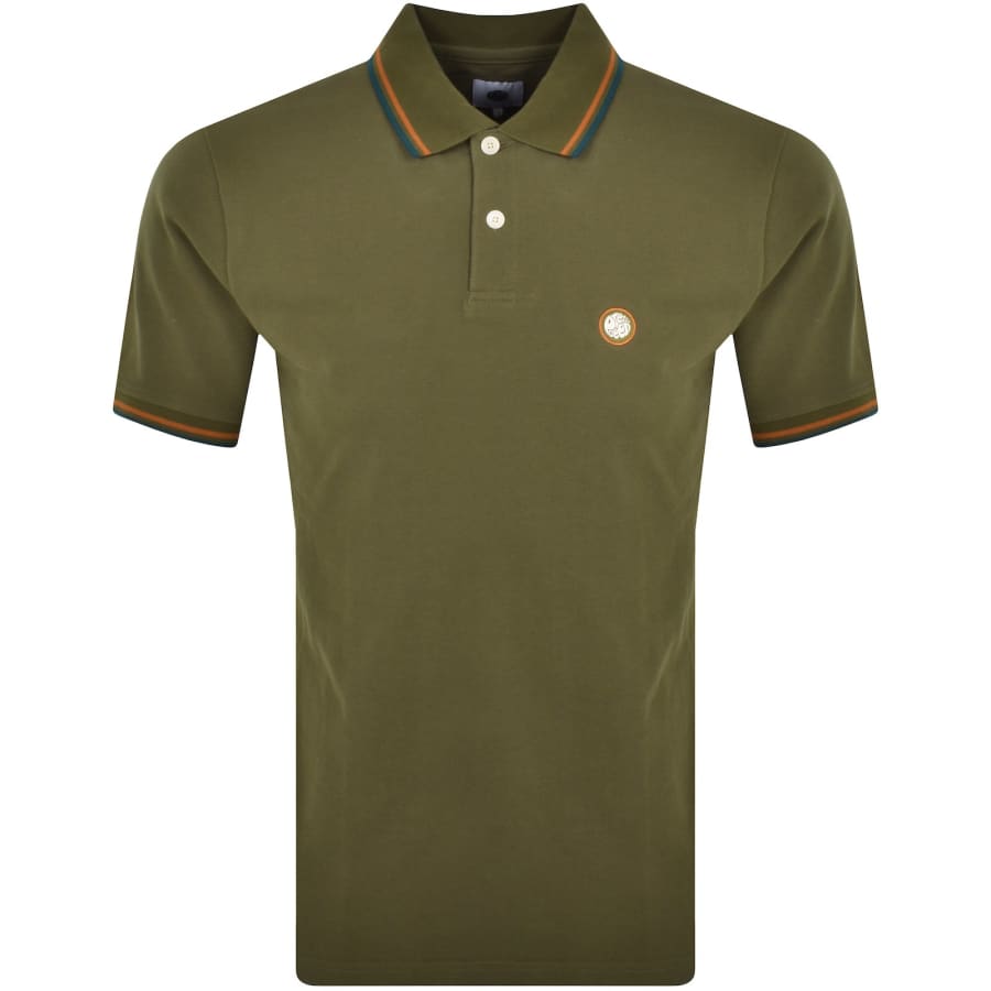 Pretty green paisley collar polo shirt hot sale